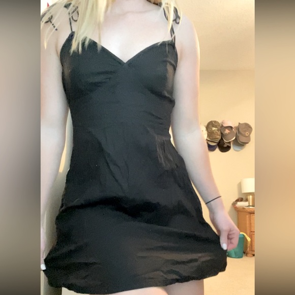 Black Linen Dress Small - Picture 5 of 6